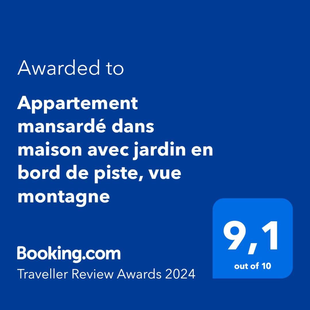 Logement Mansarde Dans Maison Avec Jardin En Bord De Piste, Vue Montagne Les Houches Ngoại thất bức ảnh